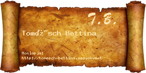 Tomásch Bettina névjegykártya