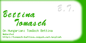 bettina tomasch business card