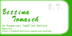 bettina tomasch business card